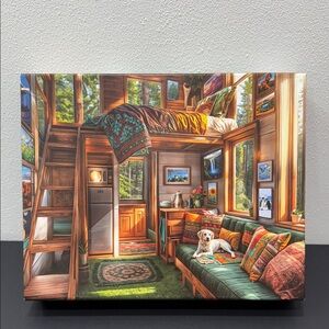 Forest House 1000 Piece Puzzle For Adults cozy cabin tiny house puzzle
